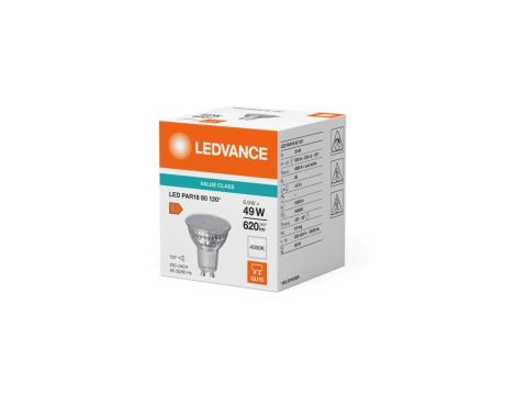 Żarówka LED PAR16 GU10 6.9W = 49W 4000K 620lm Neutralna Biała 120 LEDVANCE