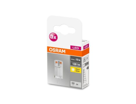 3PAK Żarówka LED G4 KAPSUŁKA 0,9W = 10W 100lm Ciepła 300 12V OSRAM
