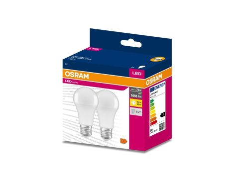 2PAK Żarówka LED E27 A60 10W = 75W 1055lm 2700K Ciepła 200 OSRAM VALUE