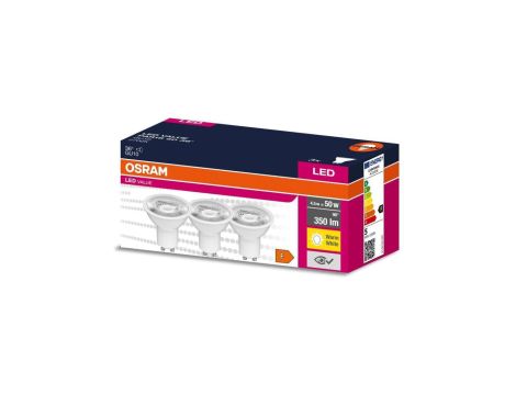 3PAK Żarówka LED GU10 4,5W = 50W 350lm 2700K Ciepła 36 OSRAM VALUE