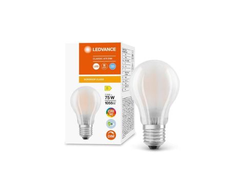 Żarówka LED E27 A60 7,5W = 75W 1055lm 4000K Neutralna 300 CRI90 Filament Mleczna Ściemnialna LEDVANCE Superior