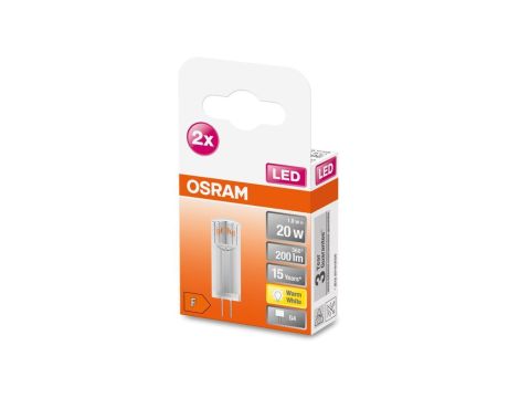 Żarówka LED G4 KAPSUŁKA 1,8W = 20W 200lm 2700K Ciepła 300 OSRAM Star 2PAK