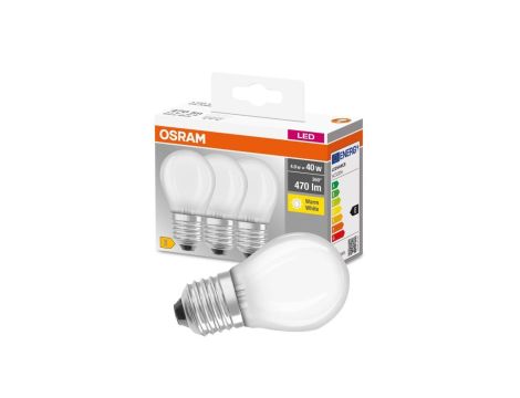 3PAK Żarówka LED E27 P45 4W = 40W 470lm 2700K Ciepła 300 OSRAM