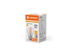 Żarówka LED P45 E27 4.2W = 40W 470lm 2700K Ciepła Biała FILAMENT ŚCIEMNIALNA LEDVANCE