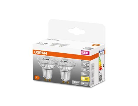 2x Żarówka LED GU10 4,3W = 50W 350lm 2700K Ciepła 36 OSRAM STAR