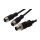 VK030E24, kabel połączeniowy Y, 0,3 m, 2x żeński M12 (gniazdo) 3-stykowy prosty, 1x męski M12 (złącze) 4-stykowy