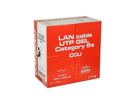 Kabel teleinformatyczny skrętka UTP CU CAT 5E + ŻEL /305m