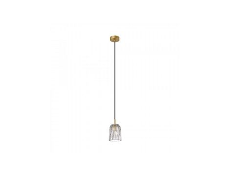 Lampa wisząca zwis złoty TAZZA z przezroczystym szklanym kloszem na E14 - P0590-01A-V7AC Zuma Line