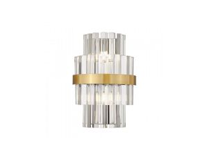 Kinkiet lampa ścienna CONSTANTINOPLE kolor szczotkowany mosiądz metal/szkło, 2xG9 IP20 W0567-02A-B52G Zuma Line