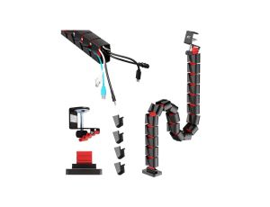 Organizer kabli / maskownica do biurka Nano RS, 1345mm, czano czerwony, RS125