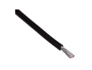 Przewód do urządzeń PTFE PTFE Czarny, 25m 0,22 mm 7/0,2 mm, 600 V, -75 → +200C, Ø 1.2mm, RS PRO BS3G210