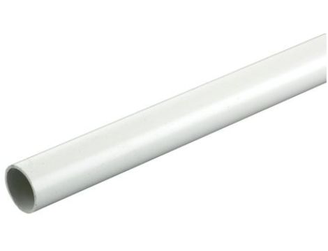 Sztywny, Ø 20mm, dł. 2m, materiał: PVC, kolor: Biały, RS PRO