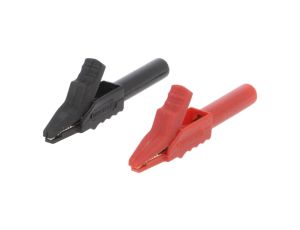 Zacisk krokodylkowy 15A czarny czerwony 300V FCR7960RB