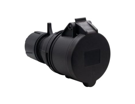Gniazdo siłowe przenośne 32A 5p 380V-415V /FE/ IP44 czarne