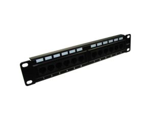 Patch panel 12-port UTP6 1U 10cali złącza krone