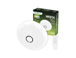 Plafon LED Lampa Sufitowa Natynkowa WESTA 48W CCT Biały Okrągły 40cm + PILOT LUMILED