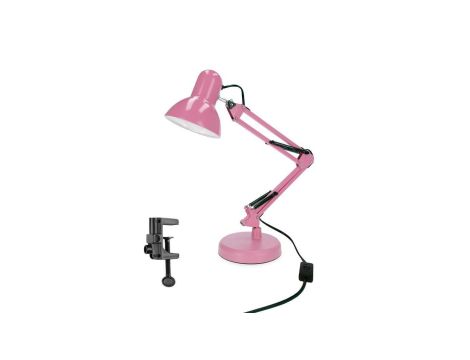 Lampka biurkowa różowa PIXI Pink E27 zestaw podstawa i klips EDO777366 EDO