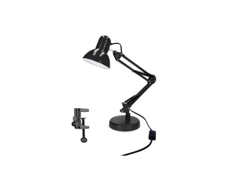 Lampka biurkowa czarna PIXI Black E27 zestaw podstawa i klips EDO777535 EDO