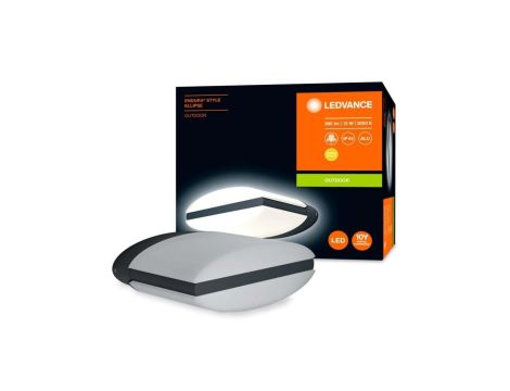 Kinkiet ścienny zewnętrzny elewacyjny lampa ścienna Szara 12,5W 3000K Ciepła IP44 ENDURA STYLE Ellipse LEDVANCE