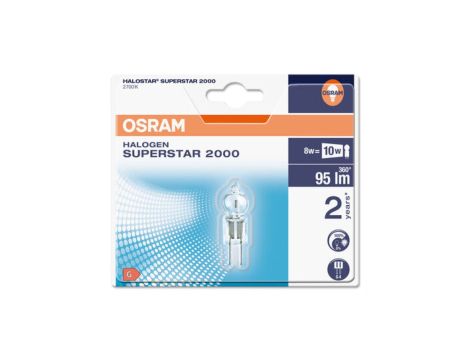 2x Żarówka LED halogen G4 8W = 10W 95lm 2700K Ciepła 100CRI 360 12V OSRAM HALOSTAR Ściemnialna