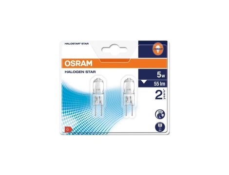 2x Żarówka LED halogen G4 5W 55lm 2700K 12V Ciepła Ściemnialna OSRAM HALOSTAR