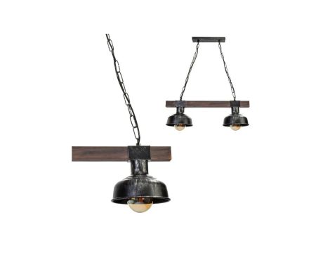 Lampa wisząca FARO BLACK / WOOD 2xE27 60W MLP6242 Milagro