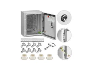 Obudowa hermetyczna rozdzielnia metalowa z płytą montażową 250x200x150 IP65 natynkowa NEKU