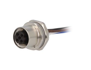 Złącze okrągłe M12 żeńskie proste 4-PIN 250V 0,2m T4171310504-001