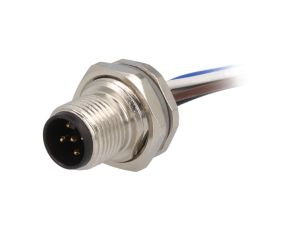 Złącze okrągłe M12 męskie proste 5-PIN 60V 0,2m T4171010005-001