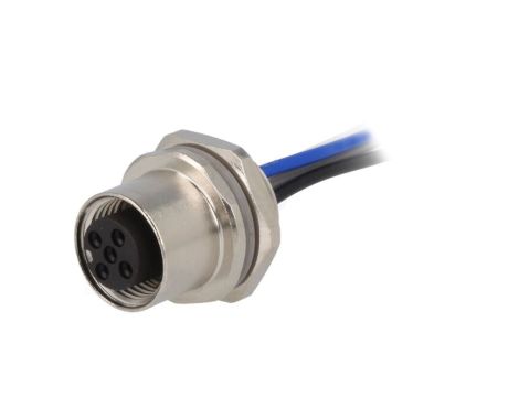 Złącze okrągłe M12 żeńskie proste 5pin 60V 0,2m T4171310005-001