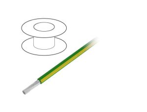 Przewód na rolce 30,5m linka Cu 14AWG PVC zielono-żółty 600V 3079 GY005