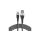Kabel przewód pleciony USB - USB-C / Typ-C everActive CBB-1CG 100cm z obsługą szybkiego ładowania do 3A szary