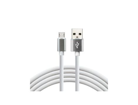 Kabel przewód silikonowy USB - micro USB everActive CBS-1MW 100cm z obsługą szybkiego ładowania do 2,4A biały