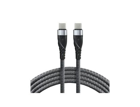 Kabel przewód USB-C PD 200cm everActive CBB-2PDG Power Delivery 2.0 z obsługą szybkiego ładowania 3A/20V 60W