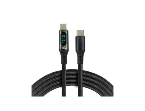 Kabel przewód USB-C PD E-Marker LCD 100cm everActive CBB-1PD5L Power Delivery 3.0 5A/20V 100W