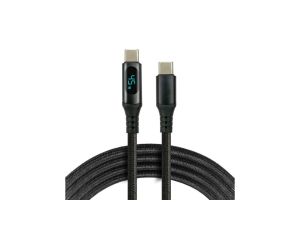 Kabel przewód USB-C PD LCD 300cm everActive CBB-3PDL Power Delivery 2.0 z obsługą szybkiego ładowania 2,25A/20V 45W