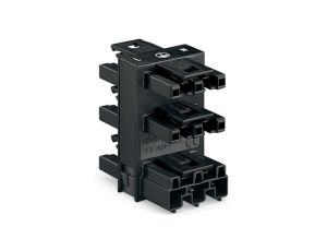 Rozgałęźnik 3-torowy 1x wtyk / 5x gniazdo czarny 770-608 WINSTA