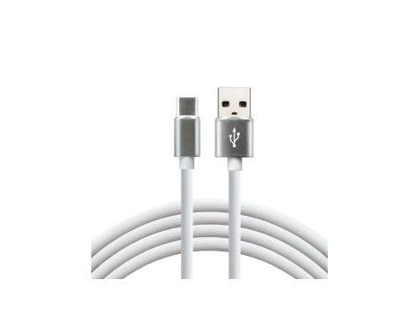 Kabel przewód silikonowy USB - USB-C / Typ-C everActive CBS-1.5CW 150cm z obsługą szybkiego ładowania do 3A biały