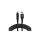 Kabel przewód pleciony USB - USB-C / Typ-C LCD everActive CBB-2CBL 200cm z obsługą szybkiego ładowania do 3A czarny