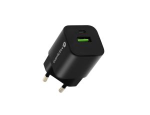 Ładowarka sieciowa everActive GaN SC-390QB z gniazdem USB QC3.0 oraz USB-C PD PPS 30W