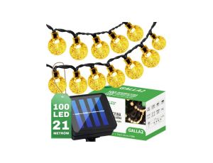 Girlanda Solarna Ogrodowa 100x LED Ozdobne Kuleczki 21.8m Ciepła 3000K GALLA2 LUMILED