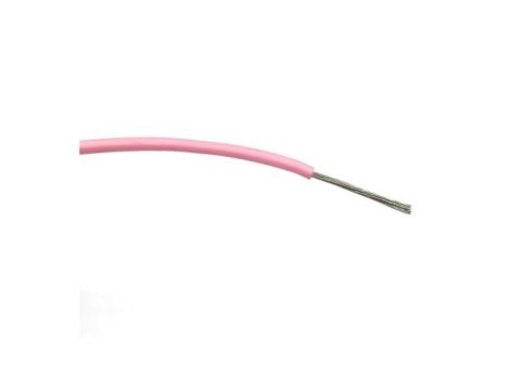 Przewód jednożyłowy linkowy, 1 mm, 32/0,2 mm, 17 AWG, PVC, 1,5 kV AC, Różowy, dł. 500m, RS PRO