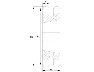HUBBER - Koło Łańcuchowe 16B-2 Z17 Pod Taper Lock 2517 Hartowane 25.4,