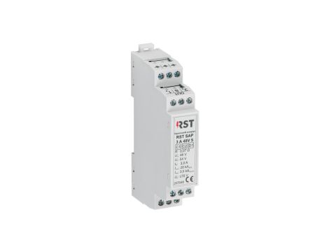 Ogranicznik przepięć do pętli systemów sygnalizacji pożaru D1, RST SAP 3A 48V S 207048