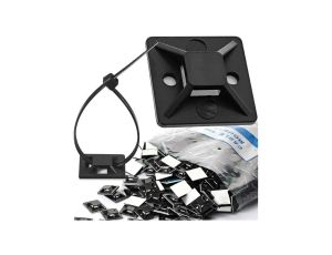 MOCOWANIE UCHWYT PODSTAWKA SAMOPRZYLEPNA OPASKI KABLOWEJ 40 x 40mm 100SZT