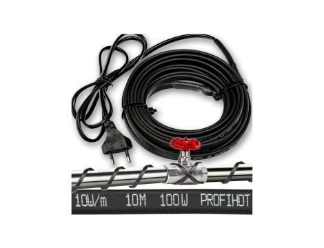 PRZEWÓD GRZEJNY kabel grzewczy samoregulujący z WTYCZKĄ 230V 100W 10M