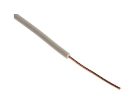 Przewód o podwyższonej odporności PVC Biały, 100m 1/0,8 mm, Maks. +85C, Ø 2.05mm, RS PRO BS6004