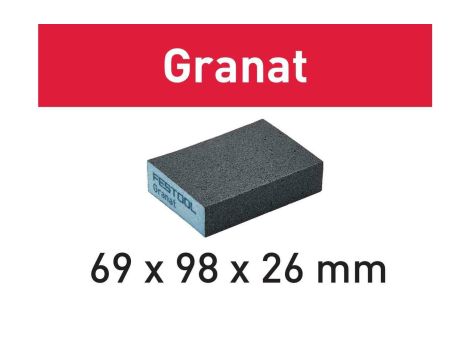 FESTOOL GĄBKA SZLIFIERSKA 69x98x26 P220 GRANAT 6szt.