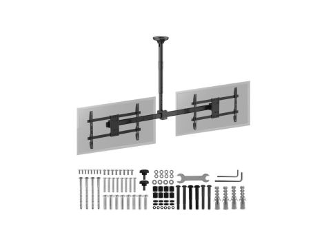 Uchwyt sufitowy dla dwóch TV Maclean, max. obciążenie 2x40kg, 34-60, max VESA 600x400, MC-111 B
