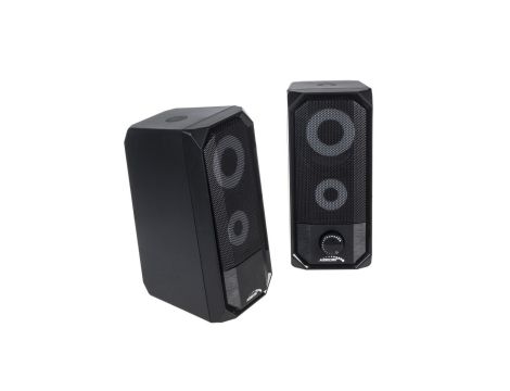 Głośniki komputerowe bluetooth 4.2, 3.5mm mini jack, USB 5v Audiocore AC845 czarne moc 10W - sterowanie dotykowe